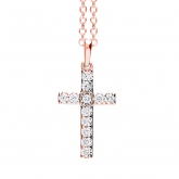 Pendentif croix diamants One More - Autre version