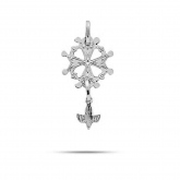 Pendentif croix huguenote en or blanc