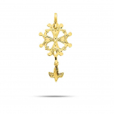 Pendentif croix huguenote en or jaune