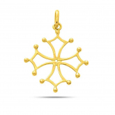 Pendentif croix occitane en or jaune