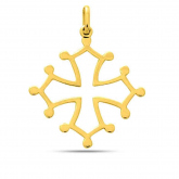 Pendentif croix occitane en or jaune