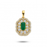 pendentif Emeraude et diamants - Pour complter
