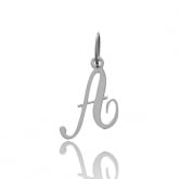 Pendentif or Blanc Initiale A