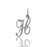 Pendentif or Blanc Initiale H
