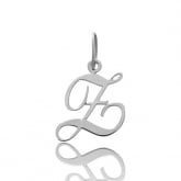 Pendentif or Blanc Initiale Z
