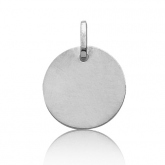 Pendentif or blanc rond