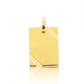 Pendentif or jaune avec ciselures
