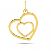 Pendentif or jaune cur ajour
