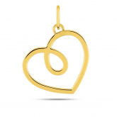 Pendentif or jaune cur ajour