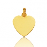 Pendentif or jaune coeur