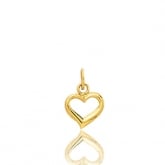 Pendentif or jaune coeur