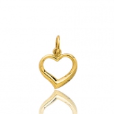 Pendentif or jaune coeur