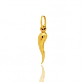 Pendentif or jaune corne italienne