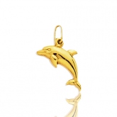 Pendentif or jaune dauphin