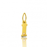 Pendentif or Jaune et diamant 0,01ct Initiale I
