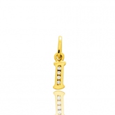 Pendentif or Jaune et Oxyde de Zirconium Initiale I