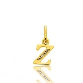 Pendentif or Jaune et Oxyde de Zirconium Initiale Z