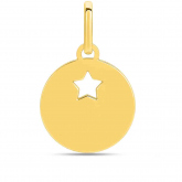 Pendentif or jaune toile