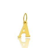 Pendentif or Jaune Initiale A