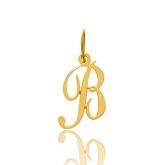 Pendentif or jaune Initiale B
