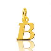 Pendentif or Jaune Initiale B