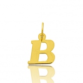 Pendentif or Jaune Initiale B