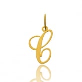 Pendentif or jaune Initiale C