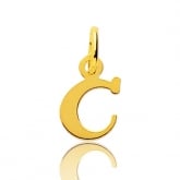 Pendentif or Jaune Initiale C