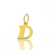 Pendentif or Jaune Initiale D