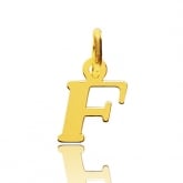 Pendentif or Jaune Initiale F