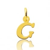 Pendentif or Jaune Initiale G