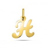 Pendentif or Jaune Initiale H