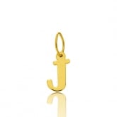 Pendentif or Jaune Initiale J
