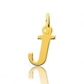 Pendentif or Jaune Initiale J