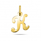Pendentif or Jaune Initiale K