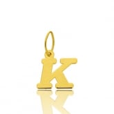 Pendentif or Jaune Initiale K
