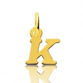 Pendentif or Jaune Initiale K
