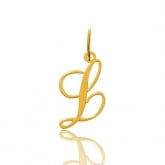 Pendentif or Jaune Initiale L
