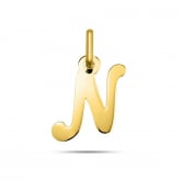 Pendentif or Jaune Initiale N