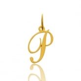 Pendentif or Jaune Initiale P