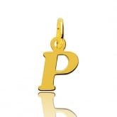 Pendentif or Jaune Initiale P