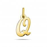 Pendentif or Jaune Initiale Q