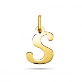 Pendentif or Jaune Initiale S