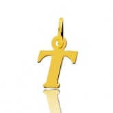 Pendentif or Jaune Initiale T