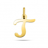Pendentif or Jaune Initiale T