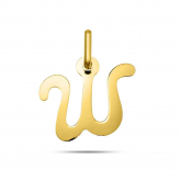 Pendentif or Jaune Initiale W