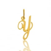 Pendentif or Jaune Initiale Y