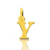 Pendentif or Jaune Initiale Y