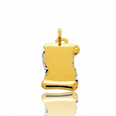 Pendentif or jaune parchemin