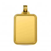 Pendentif or jaune plaque rectangulaire - Autre version